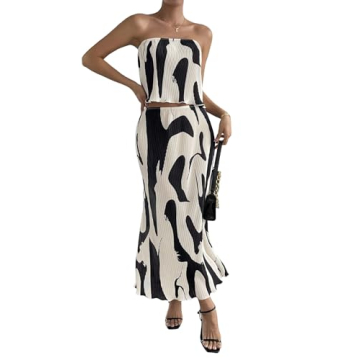 GORGLITTER Women's Summer Maxi Skirt Set - Chic & Stylish