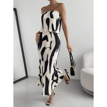 GORGLITTER Women's Summer Maxi Skirt Set - Chic & Stylish