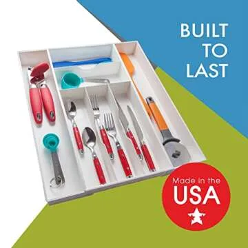 Expandable Silverware & Utensil Drawer Organizer Tray