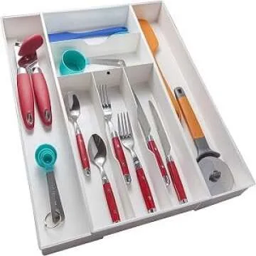 Expandable Silverware & Utensil Drawer Organizer Tray