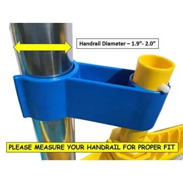 Leaf Bone - Leaf Net Skimmer Clip, In-Ground Swimming Pools and ONLY 1.9" Steel Ladder Handrails (Net Not Included), Leaf Rake Ladder Attachment