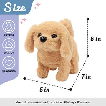 Hopearl Walking Dog Golden Retriever Interactive Electronic Pet Plush Toy Puppy Woof and Moving Anim...