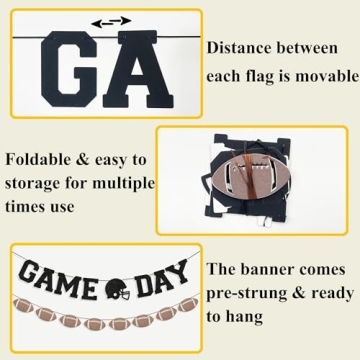 FAKTEEN Game Day Football Party Banners for Celebrations