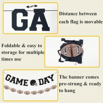FAKTEEN Game Day Football Party Banners for Celebrations
