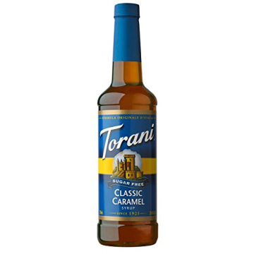 Torani Sugar Free Classic Caramel Syrup with Splenda - 750ml/25.4 fl. oz.