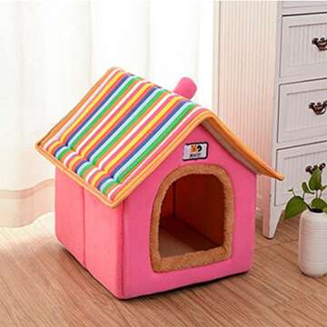 Joostee Outdoor Comfortable Pet Cat Dog House Removable Dog Cat Bed Pet All Weather Dog Cat House Pu...