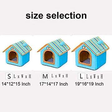 Joostee Outdoor Comfortable Pet Cat Dog House Removable Dog Cat Bed Pet All Weather Dog Cat House Puppy Cat Shelter
