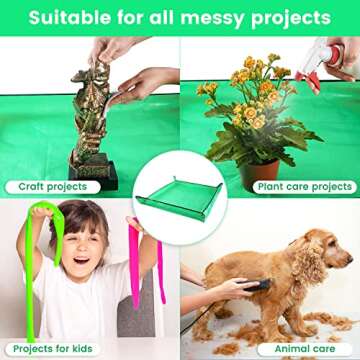 Onlysuki Extra Large Waterproof Potting Mat for Indoor Plant Transplanting and Mess Control, Table T...