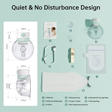 TSRETE Double Wearable Breast Pump Electric Hands-Free