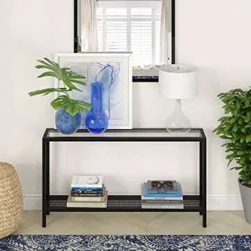 Henn&Hart 55" Console Table Blackened Bronze for Entryway