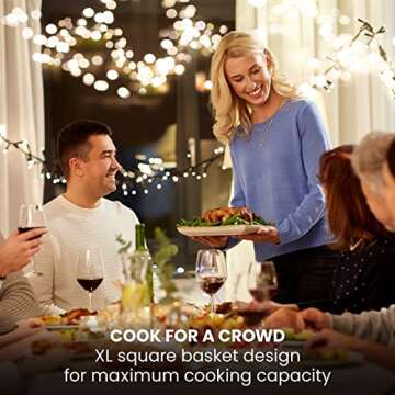 Chefman TurboFry Touch Air Fryer, 8-Quart Family Size, One-Touch Digital Controls for Healthy Cookin...