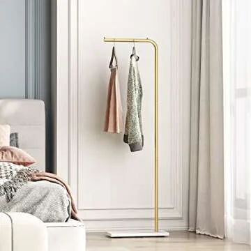 Gold Coat Rack Modern Coat Rack for Entryway Hallway Office or Bedroom Home Coat Hanger Stand, Coat Hanger Hat Hanger -59''H,DOLD