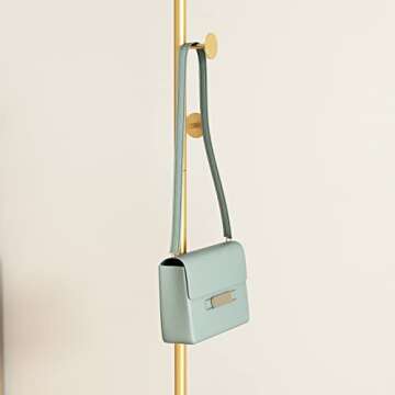 Gold Coat Rack Modern Coat Rack for Entryway Hallway Office or Bedroom Home Coat Hanger Stand, Coat Hanger Hat Hanger -59''H,DOLD