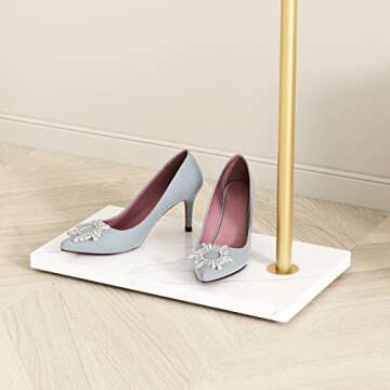 Gold Coat Rack Modern Coat Rack for Entryway Hallway Office or Bedroom Home Coat Hanger Stand, Coat Hanger Hat Hanger -59''H,DOLD