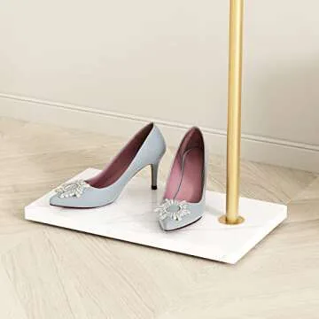 Gold Coat Rack Modern Coat Rack for Entryway Hallway Office or Bedroom Home Coat Hanger Stand, Coat Hanger Hat Hanger -59''H,DOLD