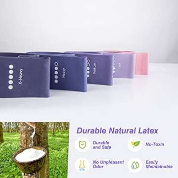 ZOETOUCH Small Yoga Excersize Ball and Resistance Bands Set for Women, Men, Working Out, Pilates Ball, Loop Bands Exercise Ball, Workout Equipment, for Strength Training,Physical Therapy