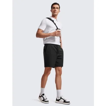 CRZ YOGA Men's 4-Way Stretch Workout Shorts - Stylish & Functional