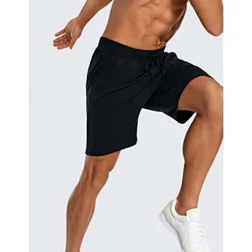 CRZ YOGA Men's 4-Way Stretch Workout Shorts - Stylish & Functional