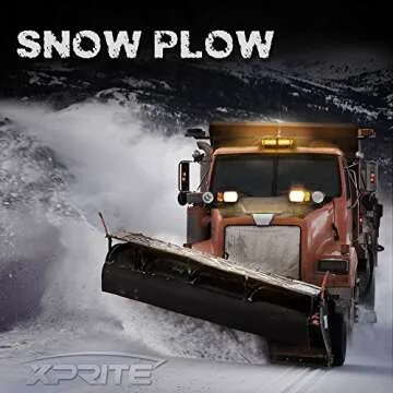 Xprite Amber Yellow 36 LED Rooftop Emergency Strobe Lights Mini Bar 16 Flashing Modes Warning Beacon Light w/Magnetic Base for Law Enforcement Hazard Vehicles Trucks Snow Plow Construction Cars