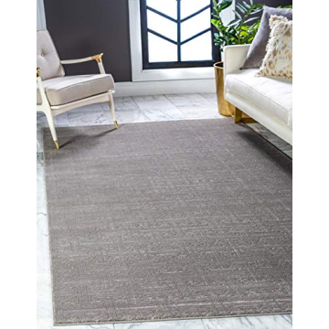 Elegant Unique Loom Uptown Gray Area Rug for Modern Homes