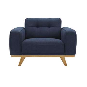 Rivet Bigelow Contemporary Modern Upholstered with Square Legs