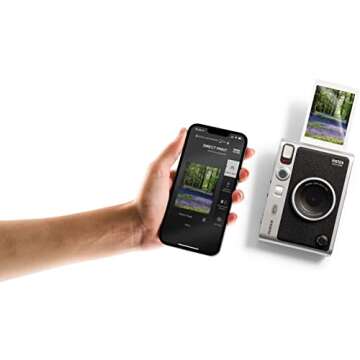 Fujifilm Instax Mini EVO Hybrid Instant Film Camera (Black) (16745183) Bundle with 60 Instant Film Sheets + 32GB Memory Card + Small Padded Case + SD Card Reader + Microfiber Cleaning Cloth