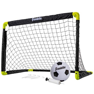 Franklin Sports Kids Mini Soccer Goal Set - Indoor/Outdoor Set with Mini Soccer Ball & Pump