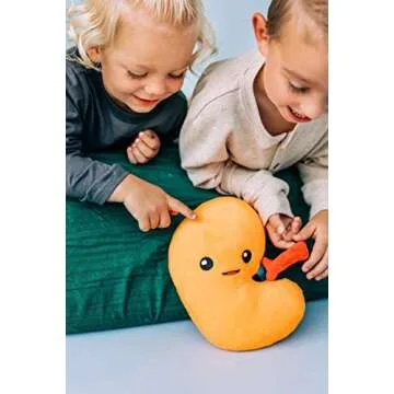 nerdbugs Kidney Plush - Urine for a Treat!- Large Kidney Plush Organ Toy/Kidney Transplant Gift/Health Education Gift/Dialysis Gift