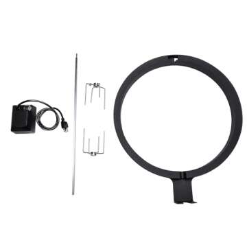 Kamado Joe JoeTisserie Rotisserie Accessory Attachment for 18-inch Classic Joe Grills with Stainless Steel Spit Rods up to 50 lbs of Food, Model KJ-TISSERIENA