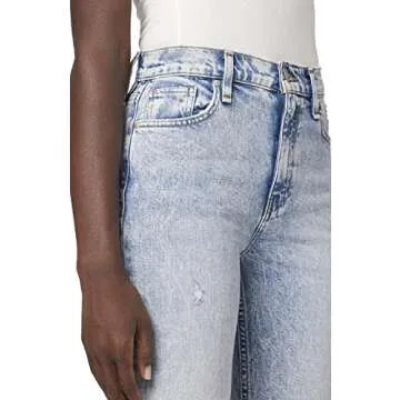 Hudson Jeans Women's Remi High Rise Straight Leg Cropped Jean, Two Hearts, 26