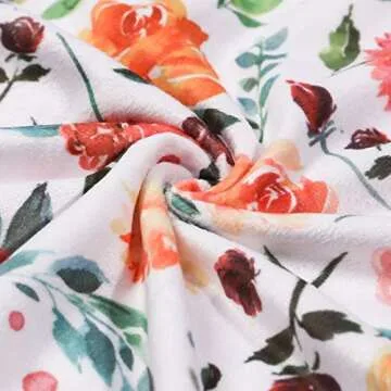 BORITAR Baby Blanket - Soft Floral Minky Blanket 30x40