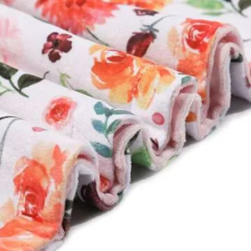 BORITAR Baby Blanket - Soft Floral Minky Blanket 30x40
