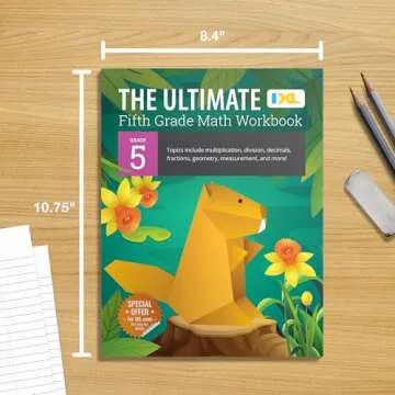 IXL 5th Grade Math Workbook for Kids - Fun & Engaging