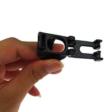 Kasteco 4 Pack Scuba Dive Universal Plastic Clip Snorkel Keeper Tube Holder, Black