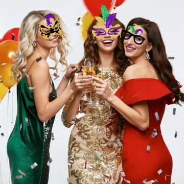 24 Piece Mardi Gras Photo Props for Exciting Celebrations