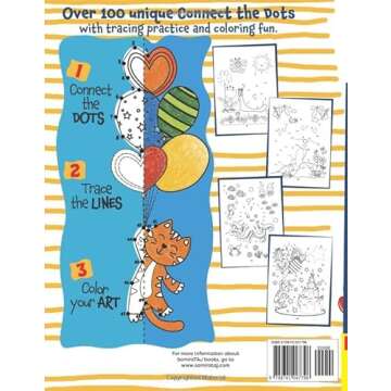 Dot to Dot for Kids Ages 4-8: Over 100 Unique Connect the Dot Puzzles with Tracing Practice and Coloring Fun for Kids.