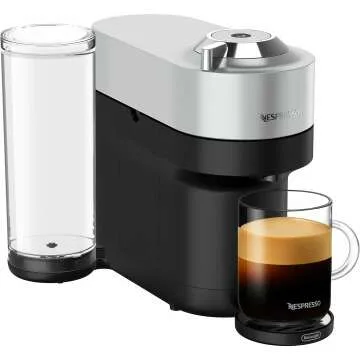 Nespresso Vertuo Pop+ Deluxe Coffee Machine - Silver