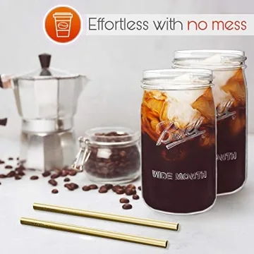 Stylish Reusable Boba Cups & Smoothie Jars Set - Eco-Friendly