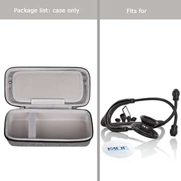 Tourmate Hard Stethoscope Case for 3M Littmann Classic III/Lightweight II S.E. /Cardiology IV Diagnostic/MDF Acoustica Deluxe Stethoscopes, Case Only (Blue)