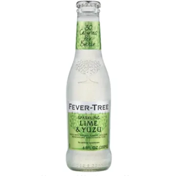 Fever Tree Sparkling Yuzu & Lime - Premium Mixer for Cocktails & Mocktails, Pack of 24