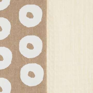 Mud Pie Cream Waffle Towel Set - Elegant Cotton Hand Towels