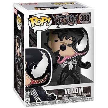 Marvel POP Venom - Venomized Eddie Brock Funko Pop! Vinyl Figure (Bundled with Compatible Pop Box Protector Case), Multicolor, 3.75 inches
