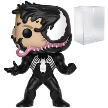 Marvel POP Venom - Venomized Eddie Brock Funko Pop! Vinyl Figure (Bundled with Compatible Pop Box Protector Case), Multicolor, 3.75 inches