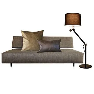 Kdays Luxurious Brown Faux Leather Lumbar Pillow Cover