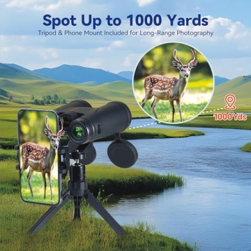 Fiyxlop 12x42 High Powered Binoculars for Nature Enthusiasts