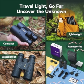 Fiyxlop 12x42 High Powered Binoculars for Nature Enthusiasts