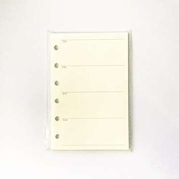 A7 Planner Refill - Compatible with Filofax Binders