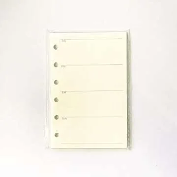 A7 Planner Refill - Compatible with Filofax Binders