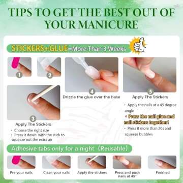 Baby Blue Press On Nails Medium Long Square, Xcreando Medium Coffin Nails Acrylic Nails Press ons Glue on Nails Medium Length, Solid Color Fake Nails for Women, Natural Thick Artificial Nails Stick on