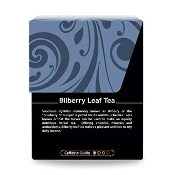 Buddha Teas Organic Bilberry Leaf Tea - OU Kosher, USDA Organic, CCOF Organic, 18 Bleach-Free Tea Bags